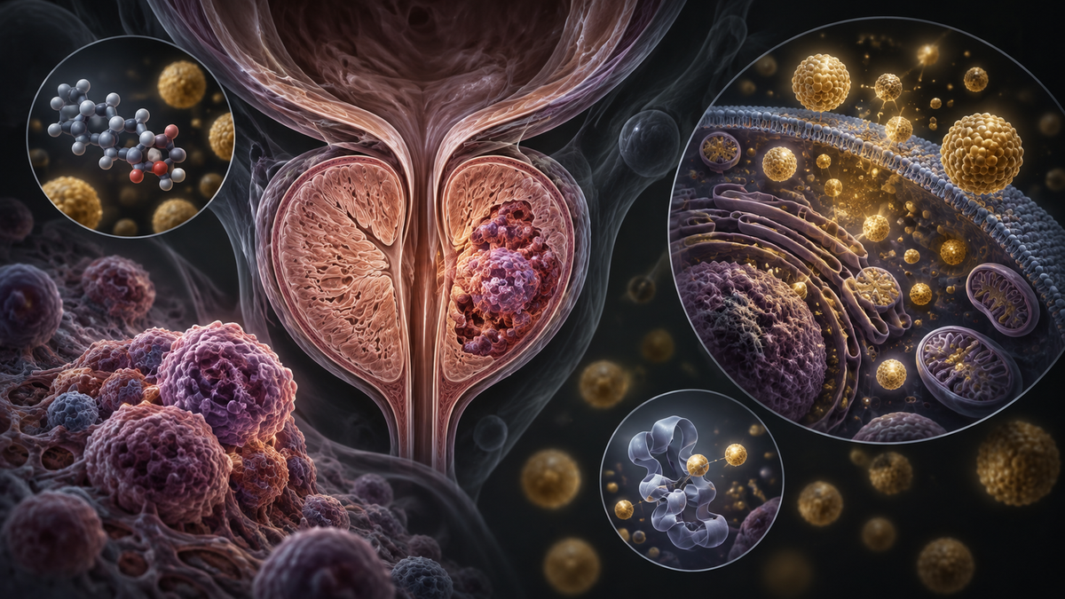 Original medical illustration for: A New Clinical Trial Asks: Can a Cholesterol Drug Help Slow Prostate Cancer?