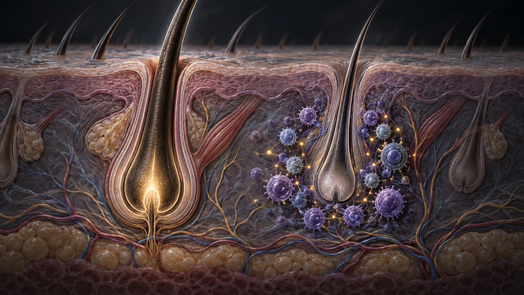 Original medical illustration for: Alopecia Areata Explained: A Patient's Guide to Autoimmune Hair Loss, Diagnosis, and Modern Treatments