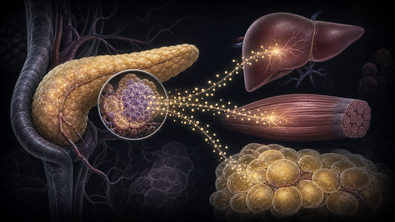 Original medical illustration for: Beyond Metabolic Syndrome: How High Insulin Levels Drive Modern Health Problems