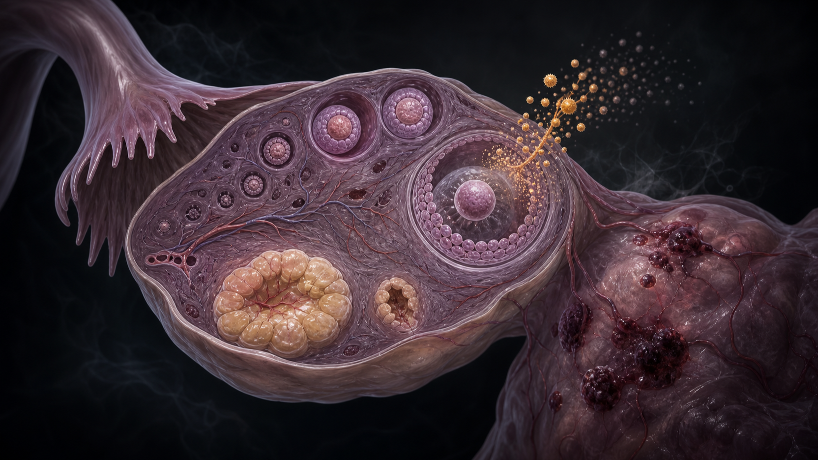 Original medical illustration for: Can Rapamycin Improve IVF Success for Women with Endometriosis?