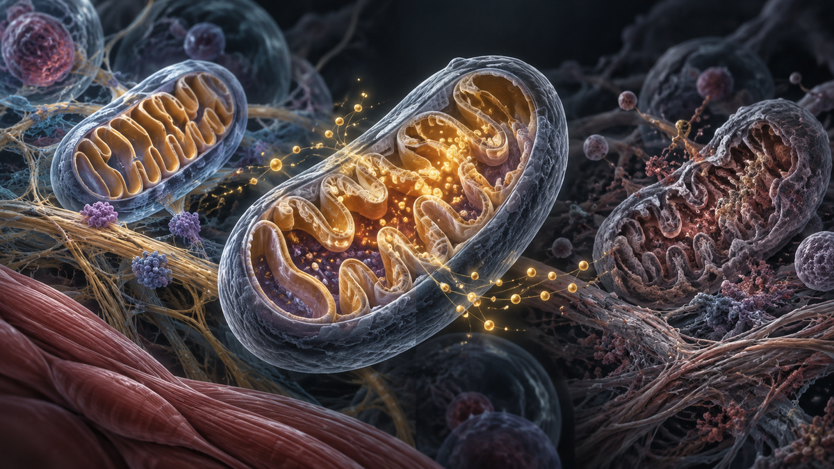 Original medical illustration for: Can We Slow Down Aging? Inside the Push to Extend "Healthspan"