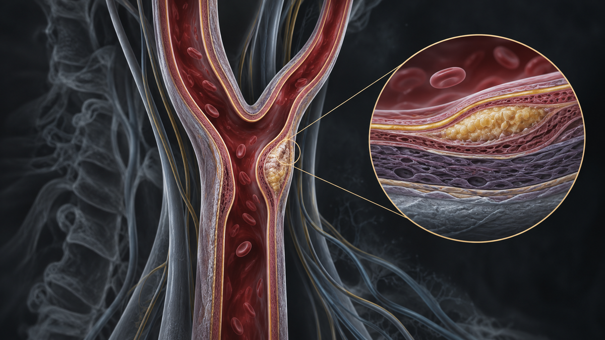 Original medical illustration for: Carotid Artery Measurements and Heart Attack/Stroke Risk: Why Current Guidelines May Need a Second Look