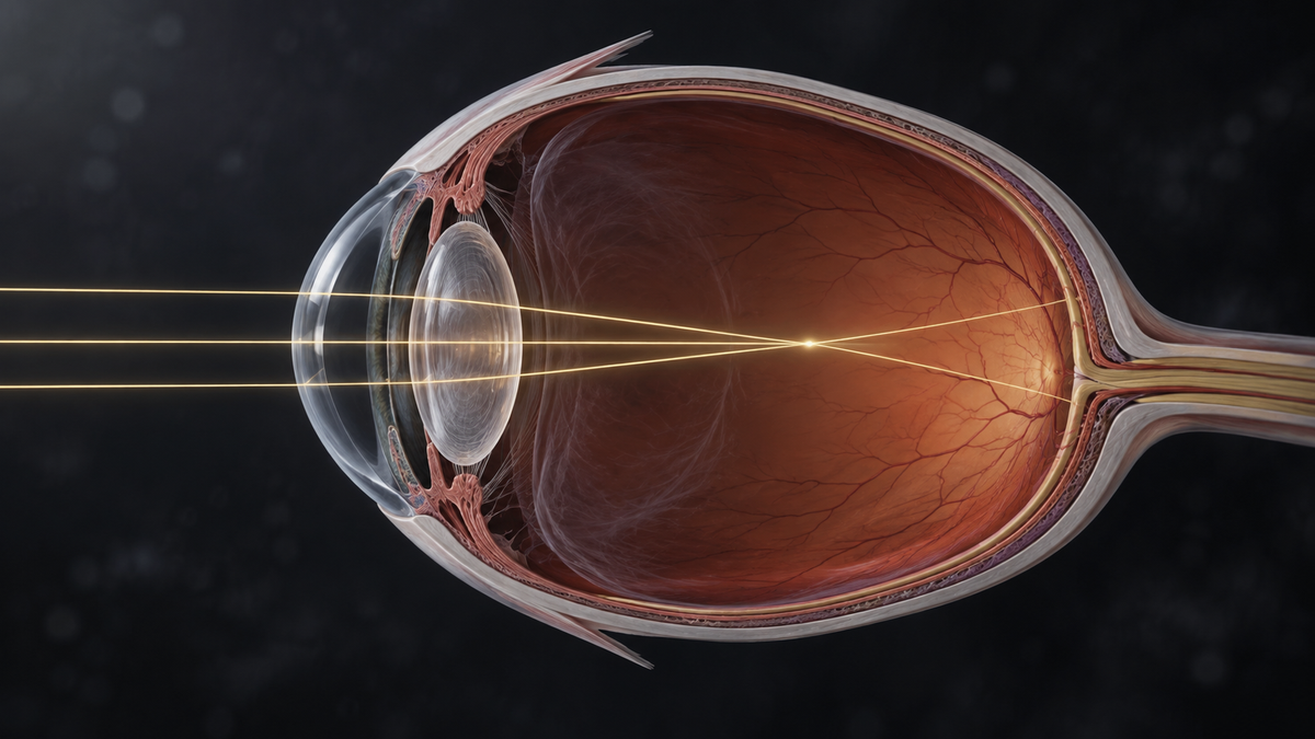 Original medical illustration for: Childhood Myopia: Understanding, Treating, and Slowing the Worldwide "Nearsightedness Epidemic"