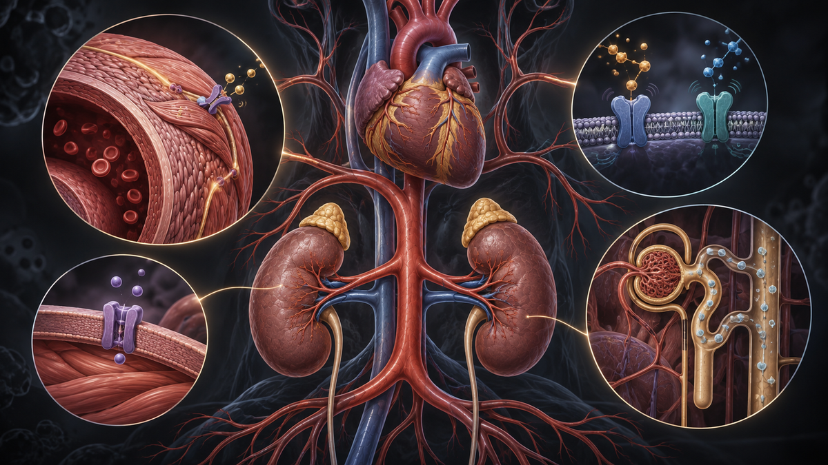 Original medical illustration for: Choosing the Right Blood Pressure Medication: A Complete Patient Guide to Treating Primary (Essential) Hypertension