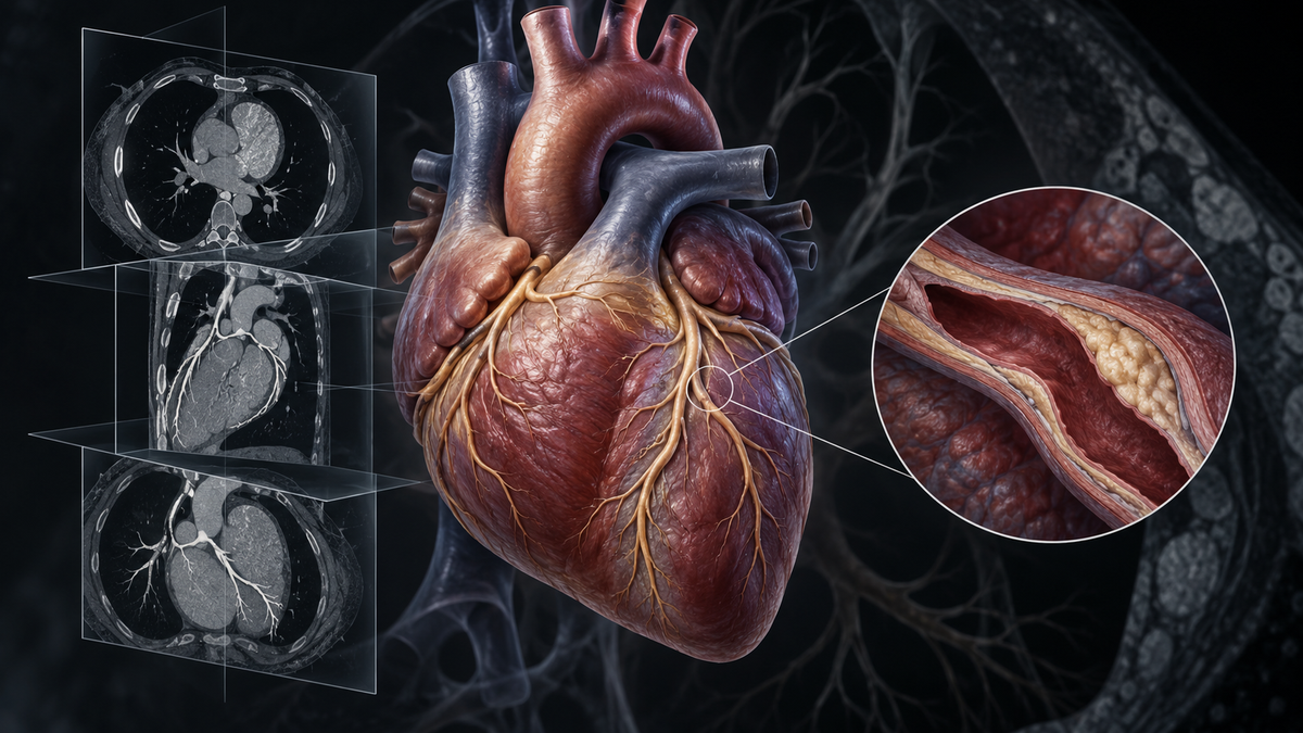 Original medical illustration for: CT Scans of Heart Arteries After Emergency Chest Pain: What the TARGET-CTCA Trial Found
