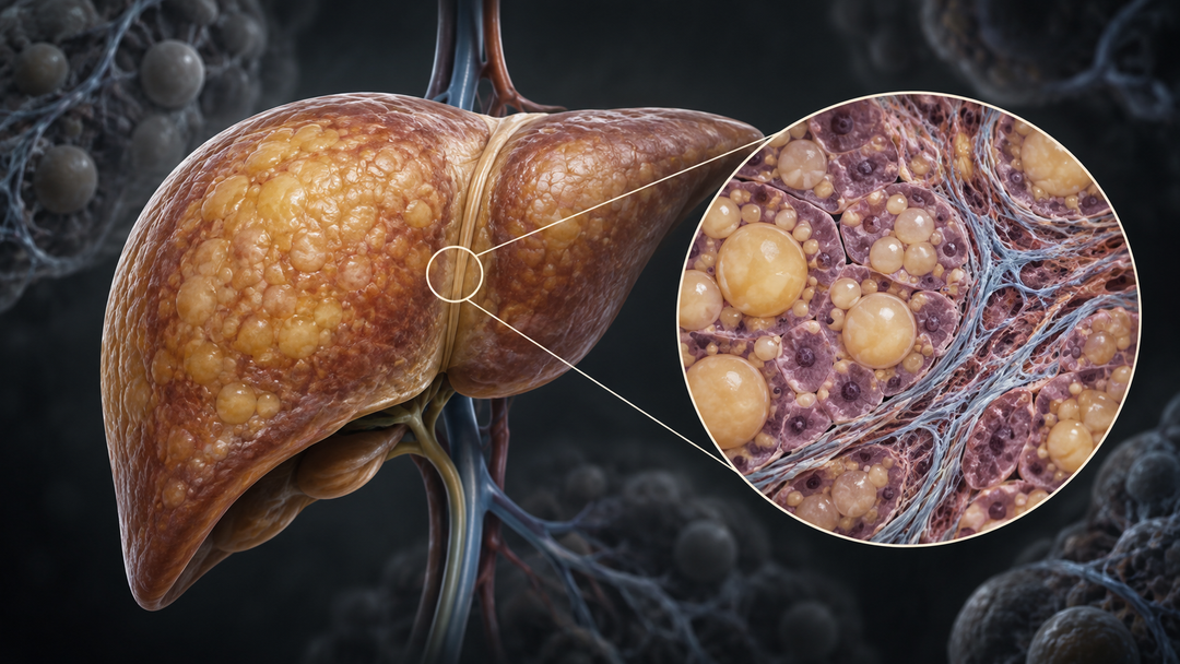 Original medical illustration for: Fatty Liver Disease in Germany: What the FLAG Study Reveals About Diagnosis, Treatment Gaps, and the Path Forward