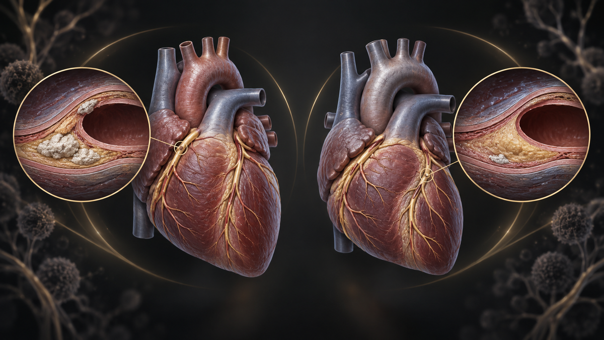 Original medical illustration for: Heart Health and Gender: Understanding Sex Differences in Coronary Artery Calcium and Cardiovascular Mortality
