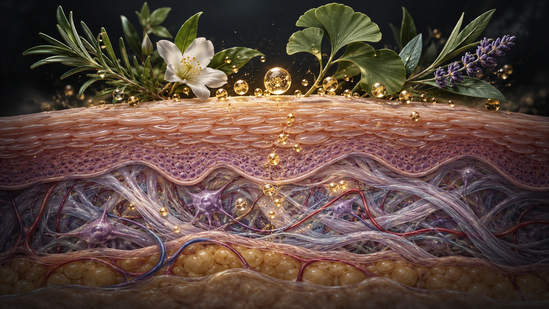 Original medical illustration for: Herbal Skincare and Aging: How Plant Extracts May Help Your Skin