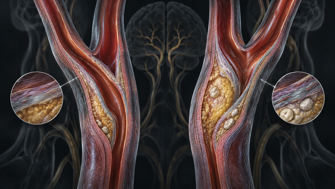 Original medical illustration for: How Aging Changes Plaques in the Carotid Arteries: What Research Shows