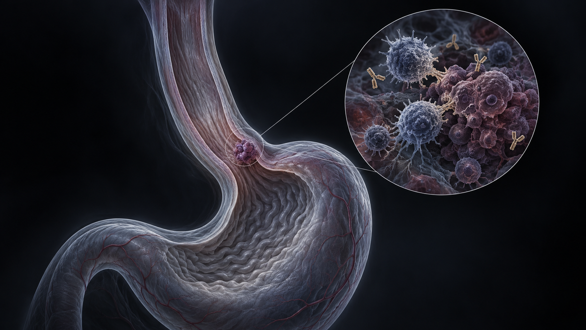Original medical illustration for: Immunotherapy Before Surgery for Esophageal and Gastroesophageal Junction Cancer: Results from a Phase Ib Trial