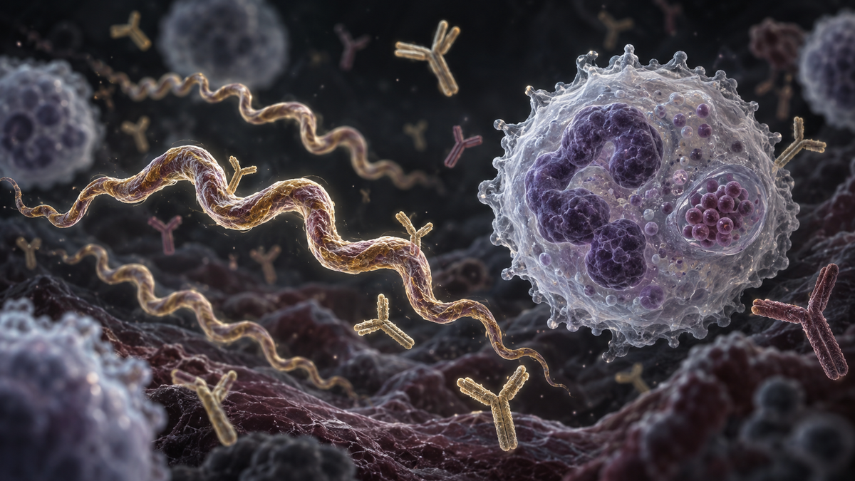 Original medical illustration for: INFECTIOUS SEROLOGY – BACTERIOLOGY – BORRELIA | ANAPLASMA