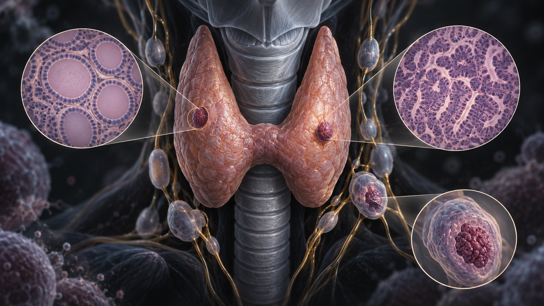 Original medical illustration for: Is "Watch and Wait" Always Safe for Small Thyroid Cancers? New Study Raises Important Concerns