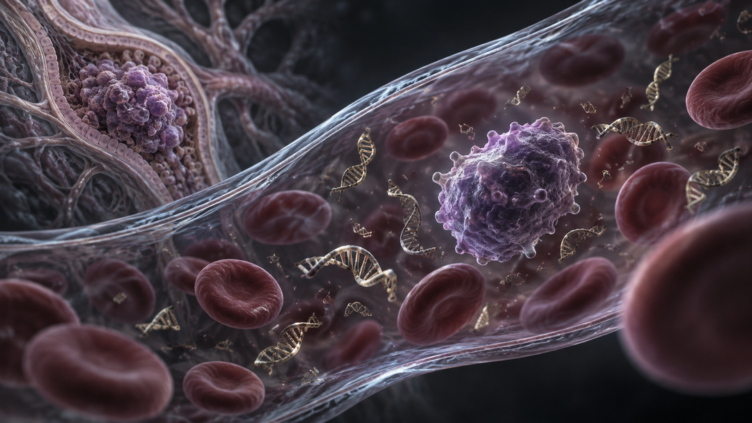 Original medical illustration for: Liquid Biopsy in Triple-Negative Breast Cancer: A Simple Blood Test That Could Revolutionize Treatment