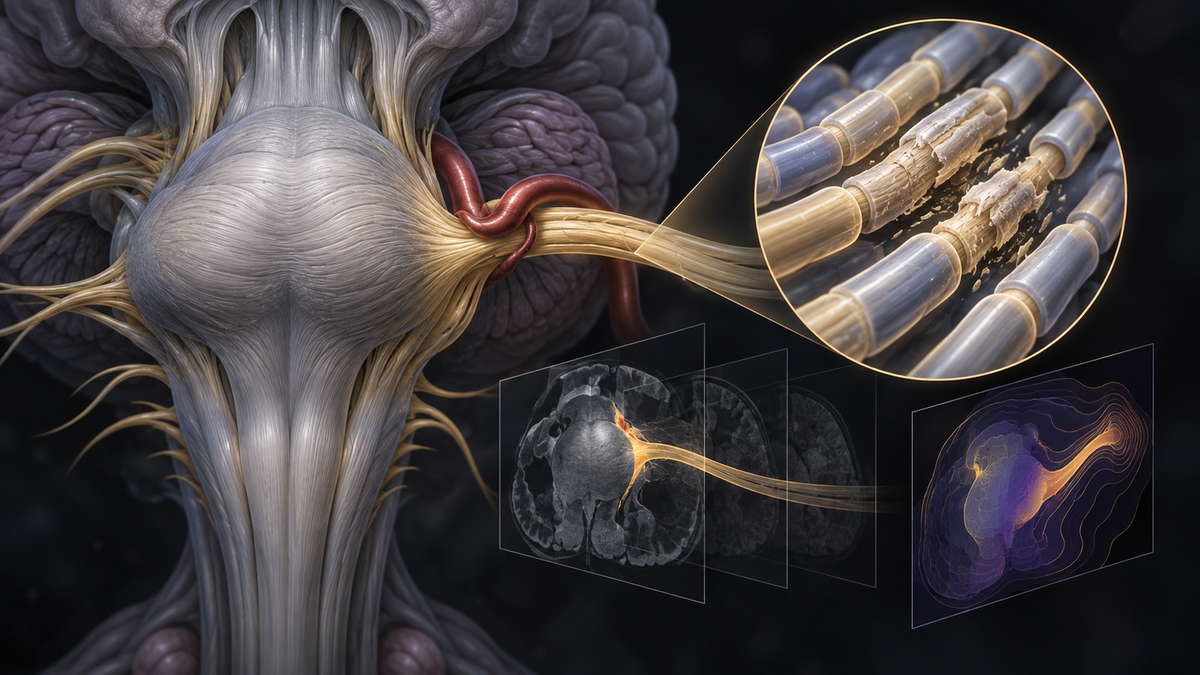 Original medical illustration for: New MRI Technique Reveals Myelin Damage in Trigeminal Neuralgia