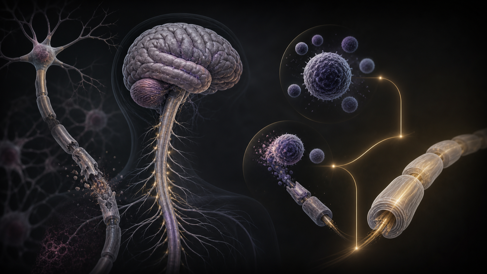 Original medical illustration for: Ofatumumab: A Comprehensive Guide for Patients with Relapsing Multiple Sclerosis