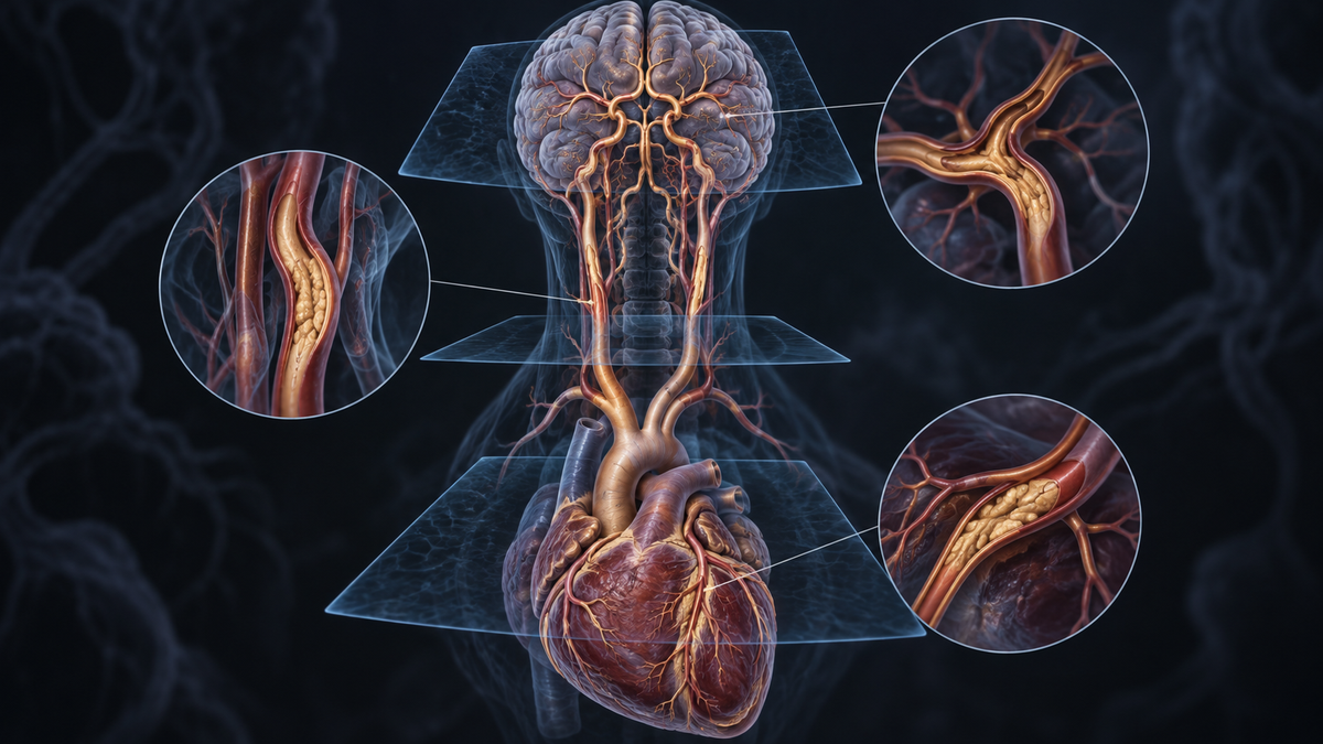 Original medical illustration for: One-Step Whole-Body Artery Scan: A New Way to Detect Heart and Brain Vessel Disease