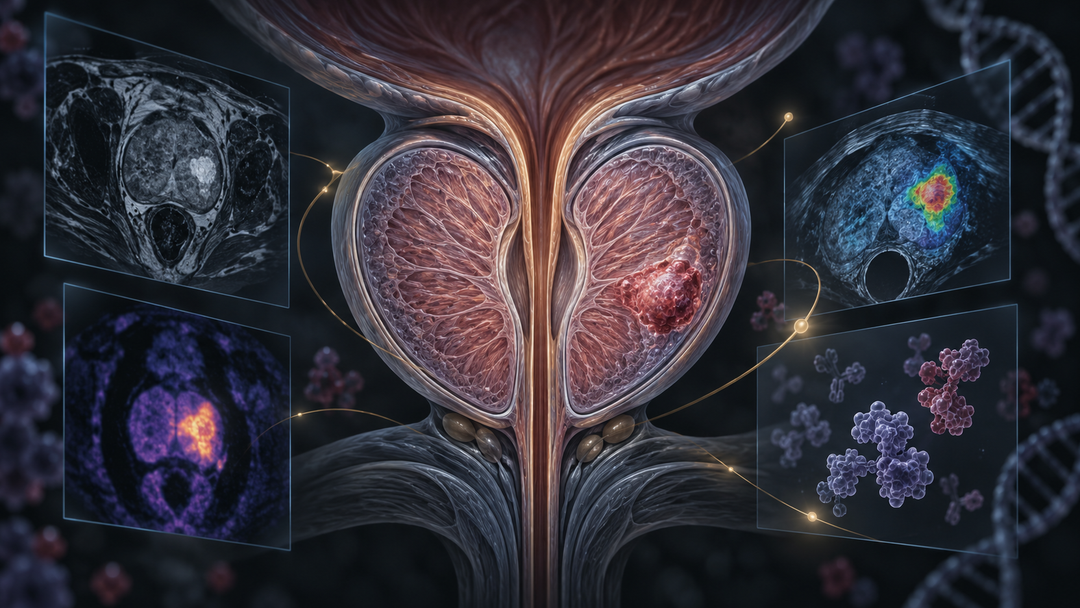 Original medical illustration for: Prostate Cancer Testing in the Modern Era: Does the Digital Rectal Exam Still Play a Role?
