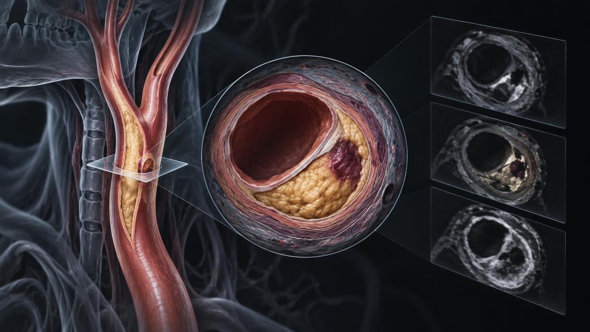 Original medical illustration for: Seeing the Hidden Danger: How MRI Scans of Vulnerable Carotid Plaque Are Changing Stroke Risk Prediction