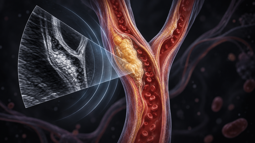 Original medical illustration for: Seeing the Problem Before It Happens: How Carotid Ultrasound Helps Predict Heart Attacks and Strokes