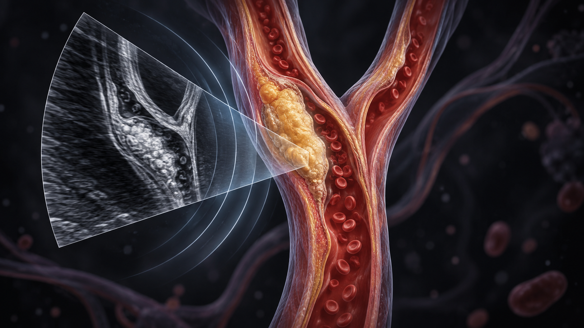Original medical illustration for: Seeing the Problem Before It Happens: How Carotid Ultrasound Helps Predict Heart Attacks and Strokes