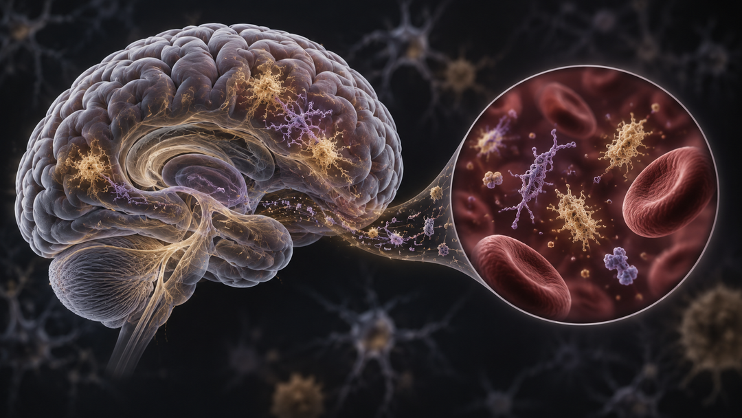 Original medical illustration for: The PrecivityAD2 Blood Test: A Simple Blood Draw That May Help Detect Alzheimer's Disease Brain Changes