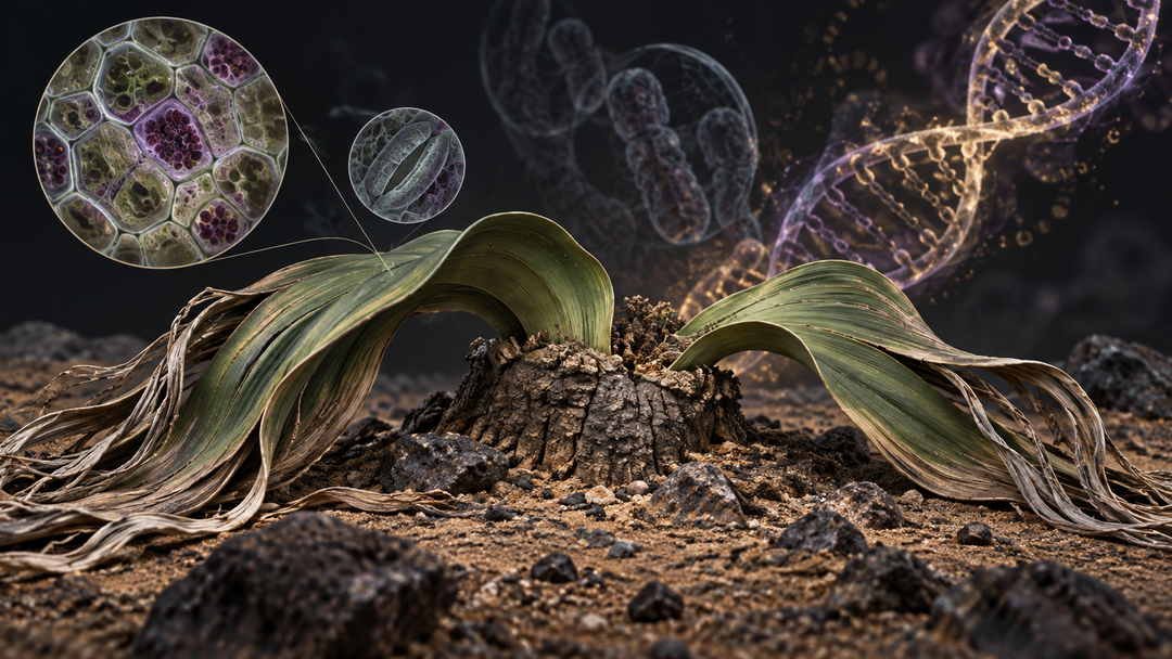 Original medical illustration for: The Secret to a 1,000-Year Life: Scientists Decode the Genome of Welwitschia, the World's Most Extraordinary Desert Plant