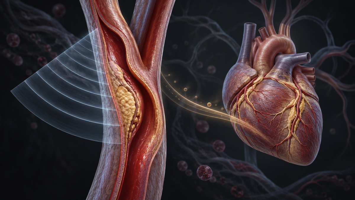 Original medical illustration for: Ultrasound Screening of the Neck Arteries: A Simple Way to Uncover Hidden Heart Disease Before Symptoms Appear