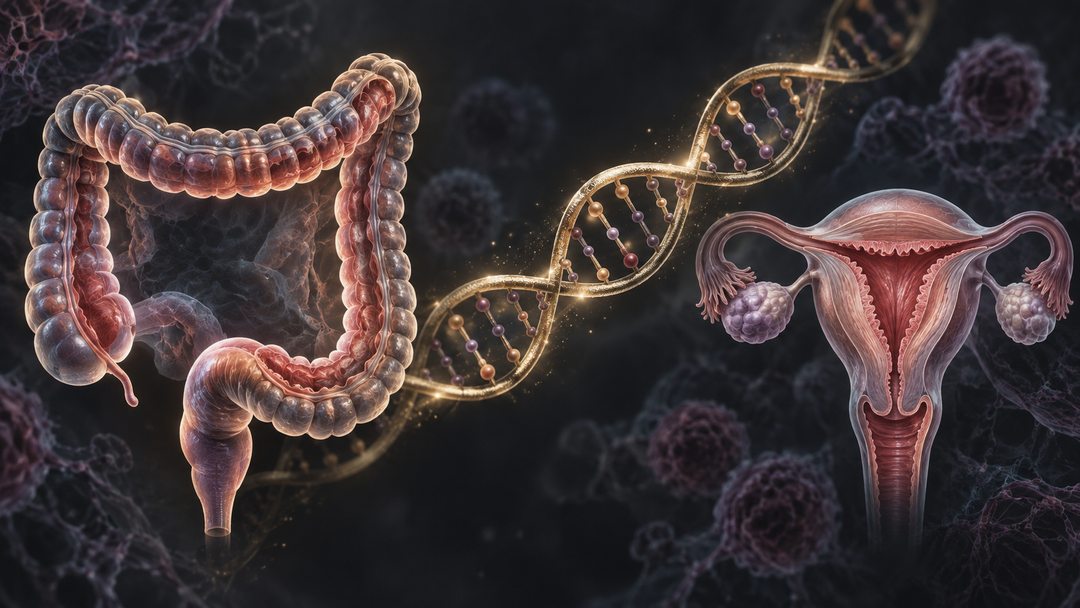 Original medical illustration for: Understanding Lynch Syndrome Cancer Risks by Gene, Age, and Gender: What 6,350 Carriers Taught Researchers