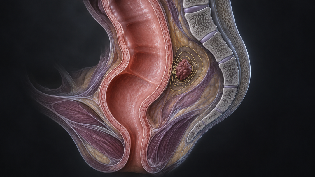 Original medical illustration for: Understanding Treatment Options for Locally Recurrent Rectal Cancer: A Patient's Guide to the 2026 American Radium Society Guidelines