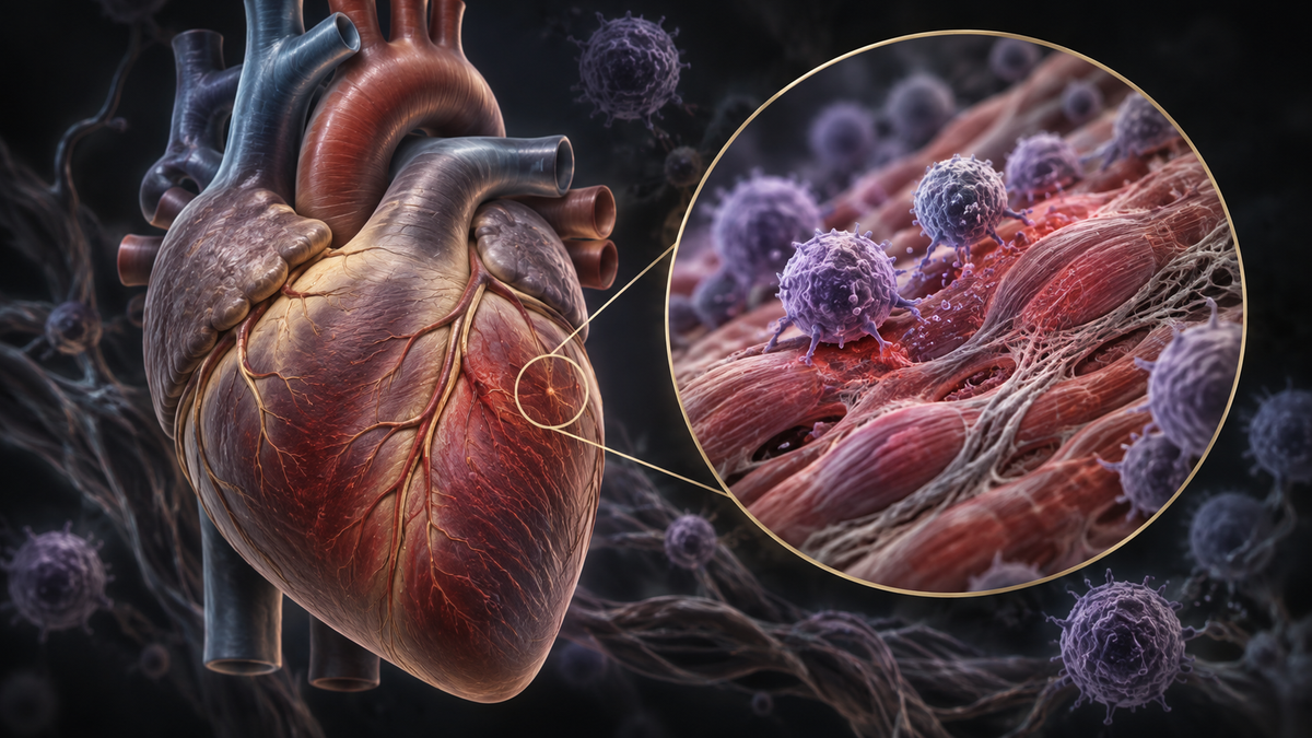 Original medical illustration for: When the Immune System Attacks the Heart: New Understanding of T Cells in Acute and Chronic Myocarditis